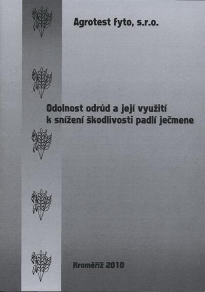 Odolnost odrůd a její využití k snížení škodlivosti padlí ječmene