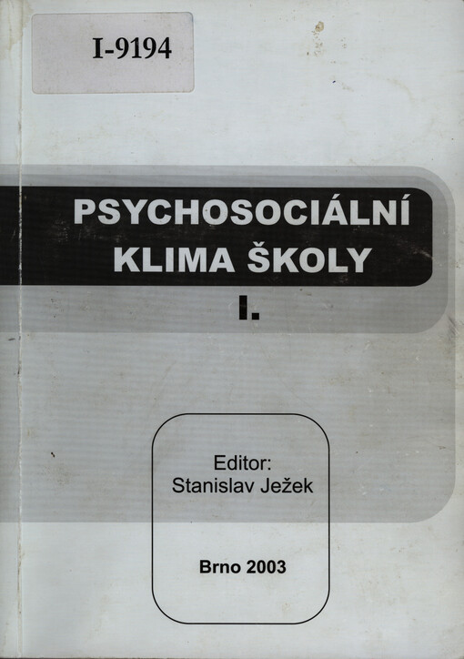 Psychosociální klima školy I