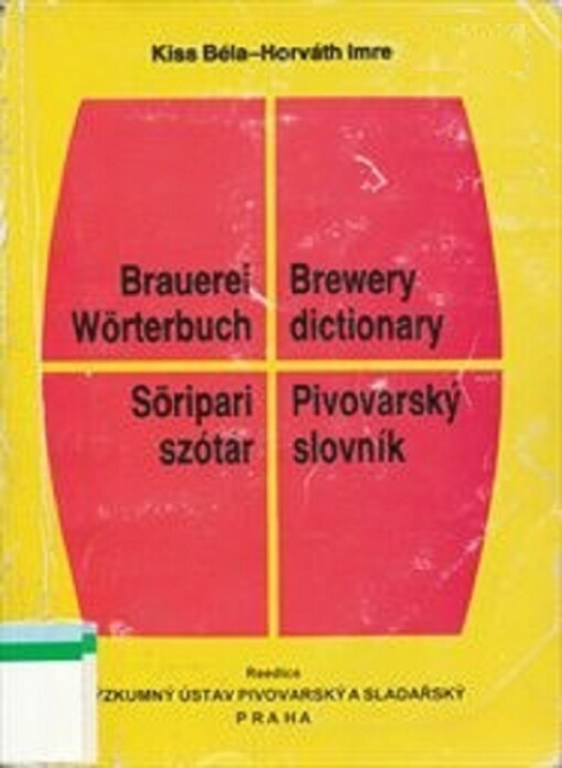 Pivovarský slovník německo-anglicko-maďarsko-český