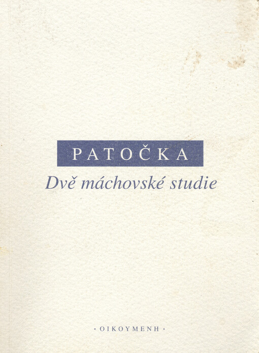 Dvě máchovské studie