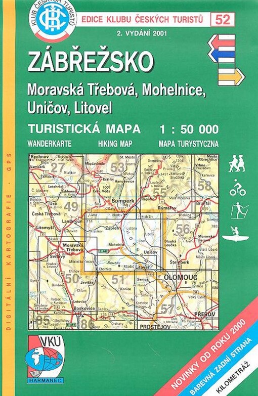 KČT 52 Zábřežsko Moravská Třebová, Mohelnice, Unič