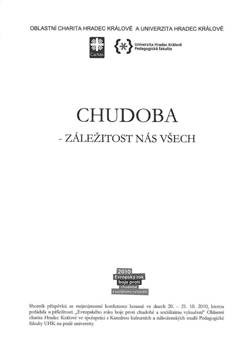 Chudoba - záležitost nás všech
