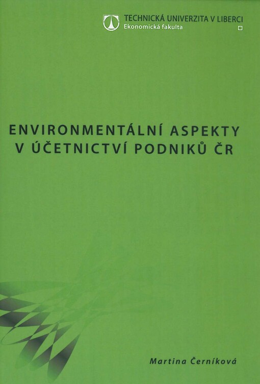 Environmentální aspekty v účetnictví podniků ČR