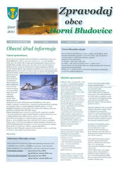 Zpravodaj obce Horní Bludovice