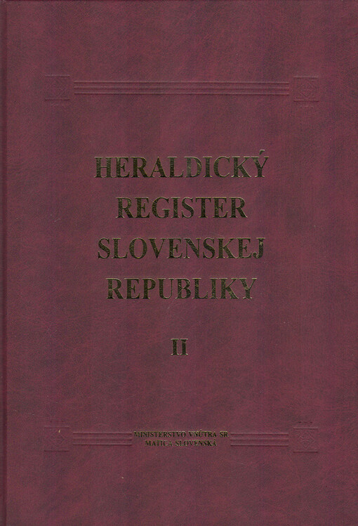 Heraldický register Slovenskej republiky. II