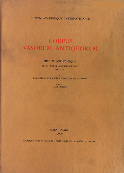 Corpus vasorum antiquorum.Fascicule 4,République tchèque.