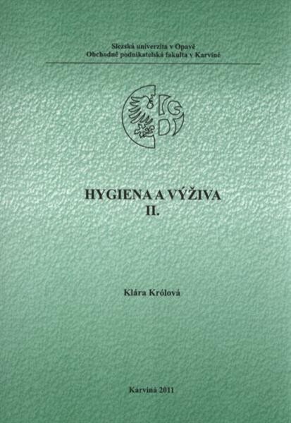 Hygiena a výživa II. : distanční studijní opora