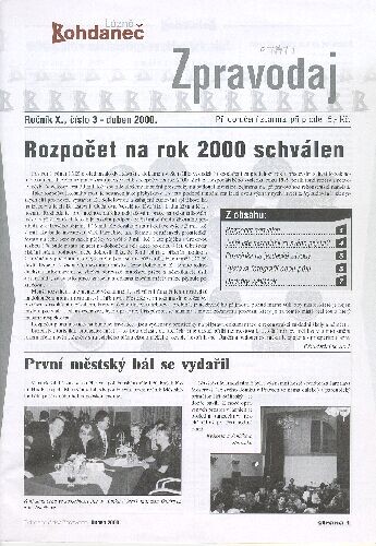 Zpravodaj : Lázně Bohdaneč