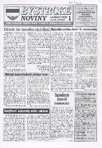 Bystrcké noviny : občasník zastupitelstva městské části Brno-Bystrc