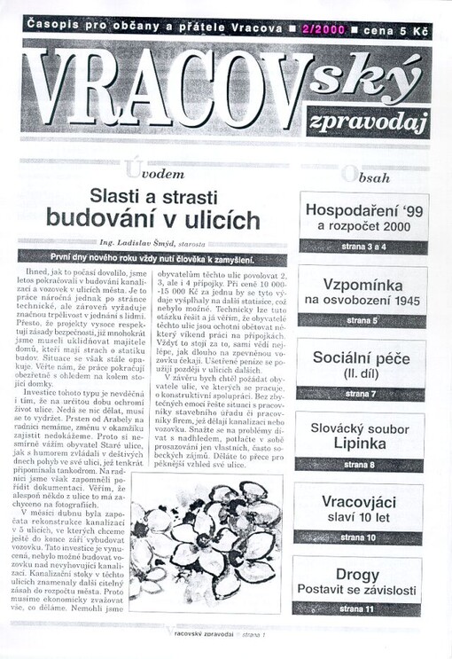 Vracovský zpravodaj : časopis pro občany a přátele Vracova