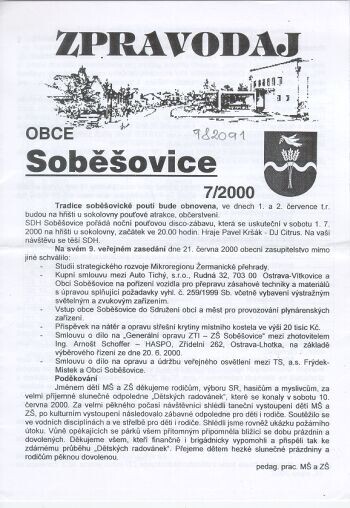 Zpravodaj obce Soběšovice