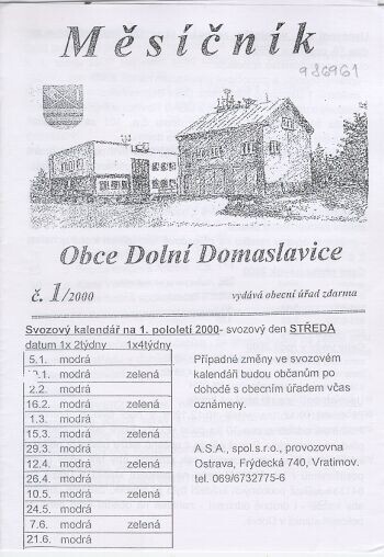 Měsíčník Obce Dolní Domaslavice