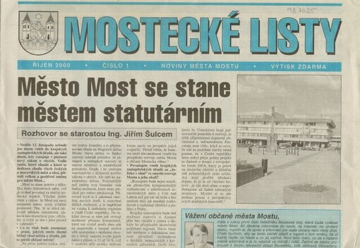 Mostecké listy : noviny města Mostu