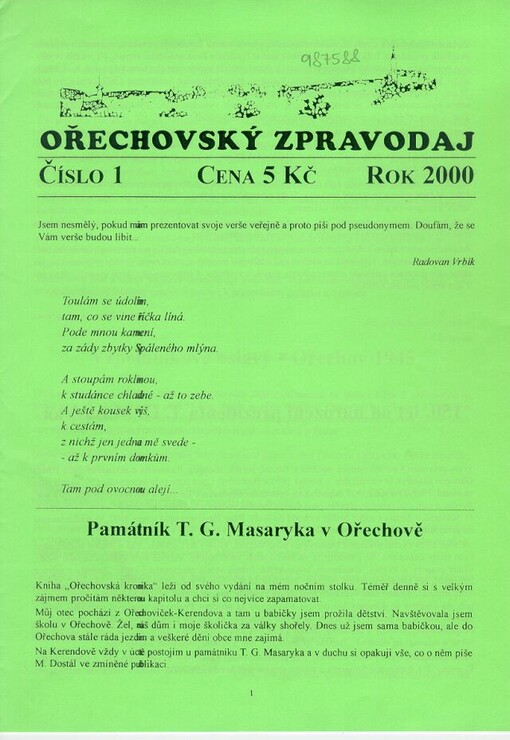 Ořechovský zpravodaj