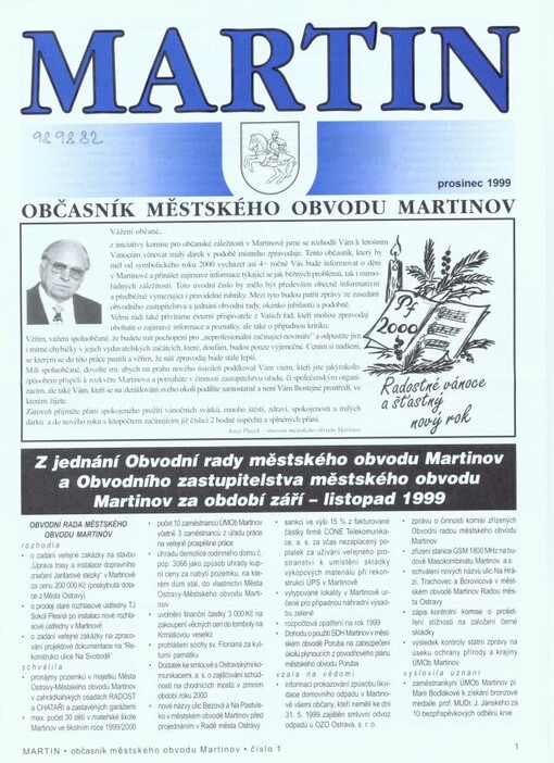 Martin : občasník městského obvodu Martinov