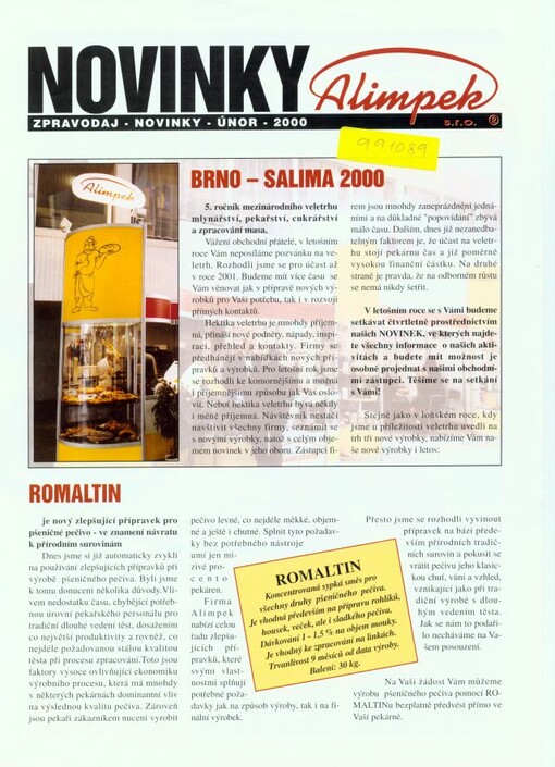 Novinky Alimpek : zpravodaj