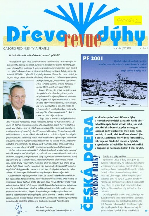Dřevo dýhy revue : časopis pro klienty a přátelé