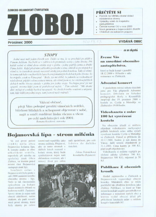 Zloboj : zlobicko-bojanovský čtvrtletník