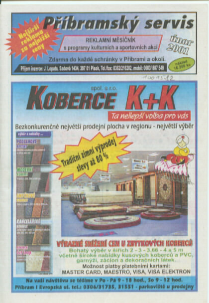 Příbramský servis : reklamní měsíčník s programy kulturních a sportovních akcí
