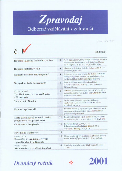 Zpravodaj : odborné vzdělávání v zahraničí