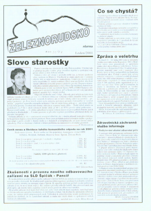 Železnorudský zpravodaj : nezávislý měsíčník