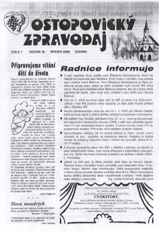 Ostopovický zpravodaj