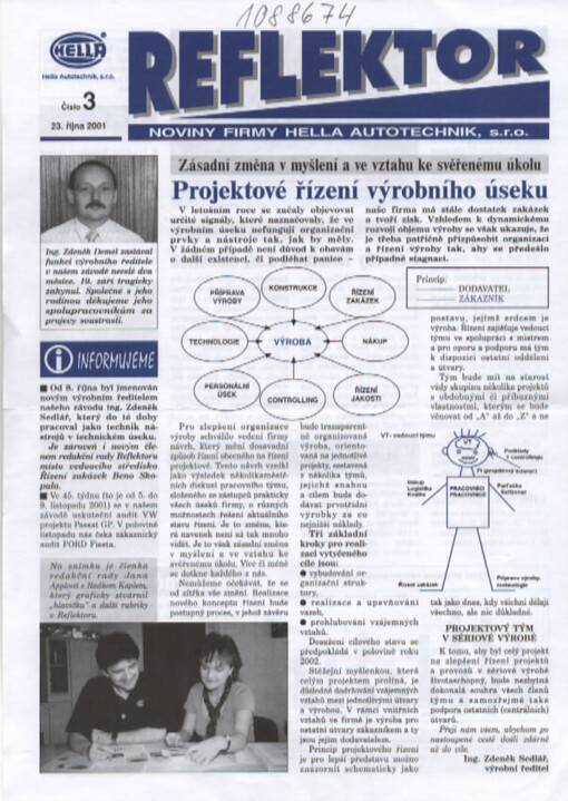Reflektor : noviny firmy Hella Autotechnik, s.r.o.