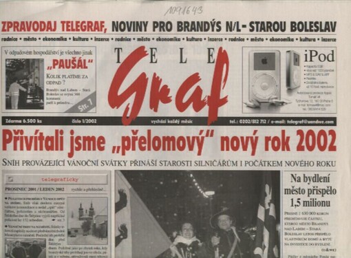 Telegraf : noviny pro Brandýs n/L - Starou Boleslav : radnice - město - ekonomika - kultura - inzerce