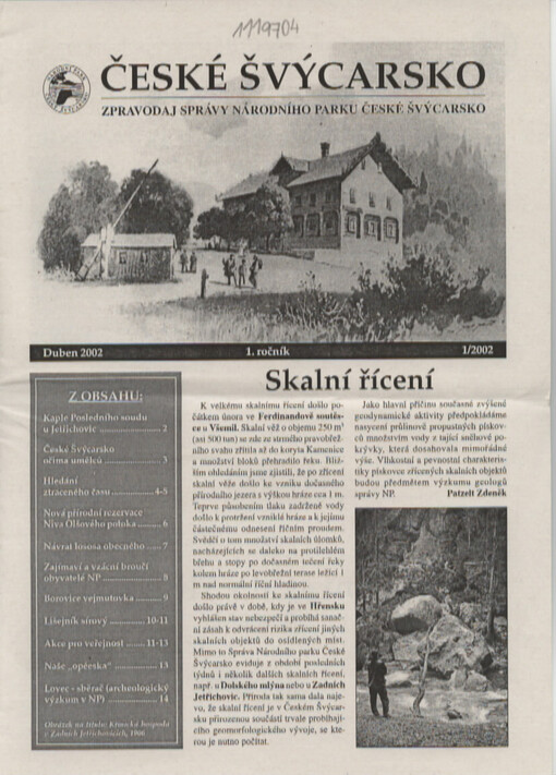 České Švýcarsko : zpravodaj Správy Národního parku České Švýcarsko