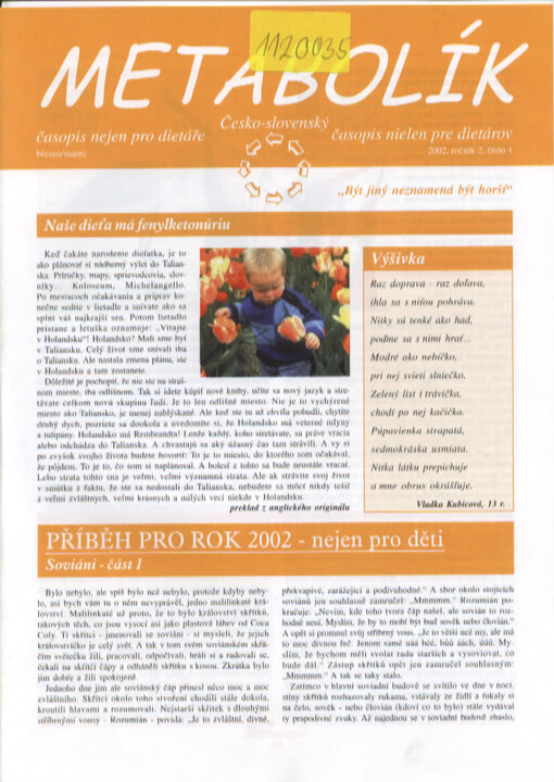 Metabolík : česko-slovenský časopis nejen pro dietáře = česko-slovenský časopis nielen pre dietárov
