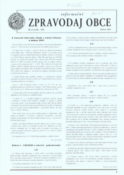 Informační zpravodaj obce