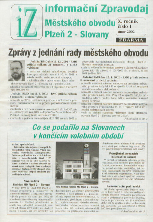 IZ informační zpravodaj Městského obvodu Plzeň 2 - Slovany