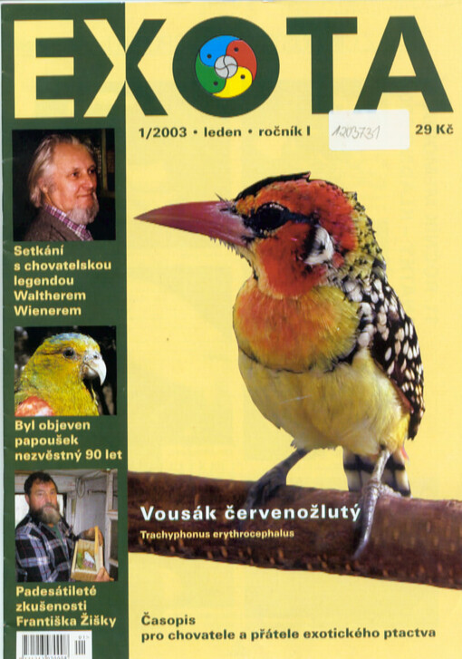 Exota : časopis pro chovatele okrasného a zpěvného ptactva