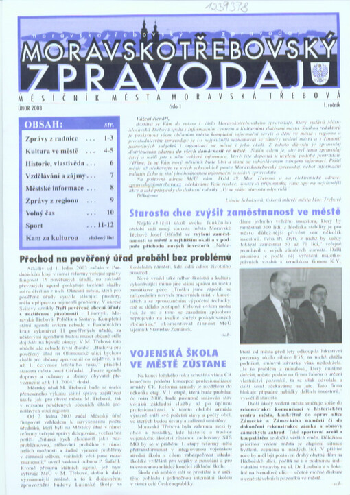 Moravskotřebovský zpravodaj : měsíčník města Moravská Třebová