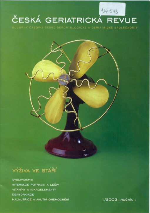 Česká geriatrická revue : odborný časopis České gerontologické a geriatrické společnosti
