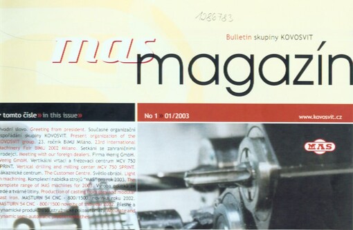 MAS magazín : bulletin skupiny KOVOSVIT