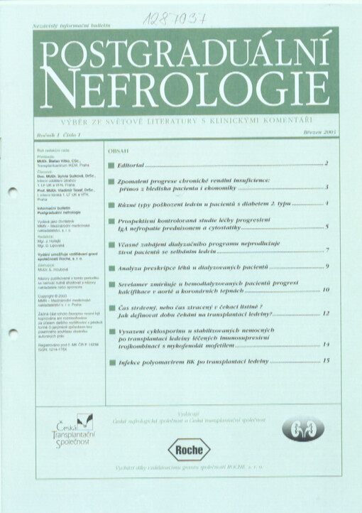 Postgraduální nefrologie : výběr ze světové literatury s klinickými komentáři