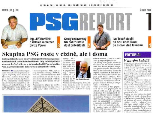 PSG report : informační zpravodaj pro zaměstnance a obchodní partnery