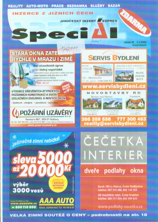 Jihočeský inzert expres : inzertní noviny - prodej, koupě, výměna, seznámení