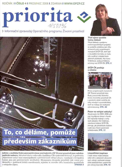 Priorita : informační zpravodaj Operačního programu Životní prostředí
