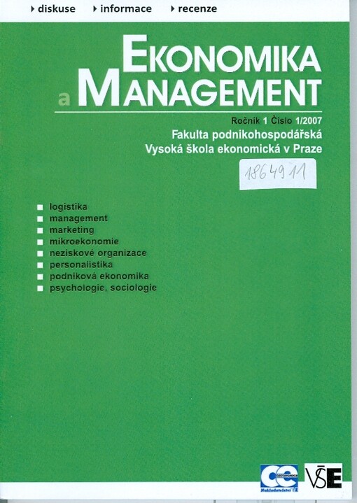 Ekonomika a management