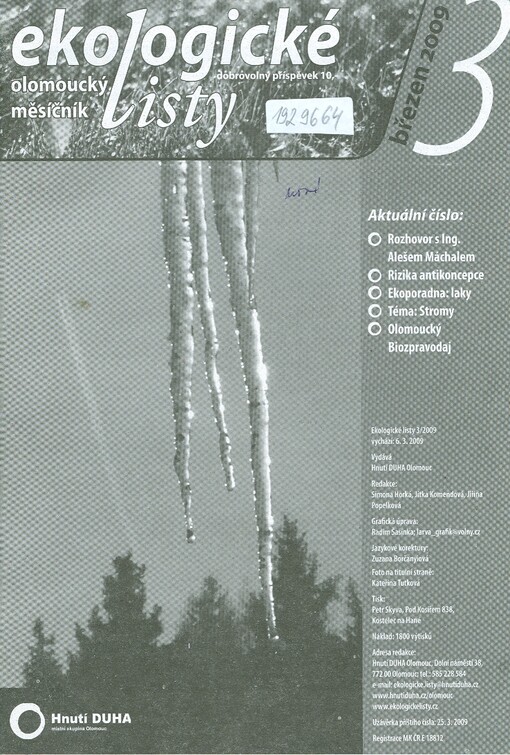 Ekologické listy : měsíčník pro trvale udržitelný způsob života