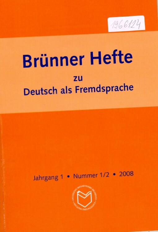 Brünner Hefte zu Deutsch als Fremdsprache