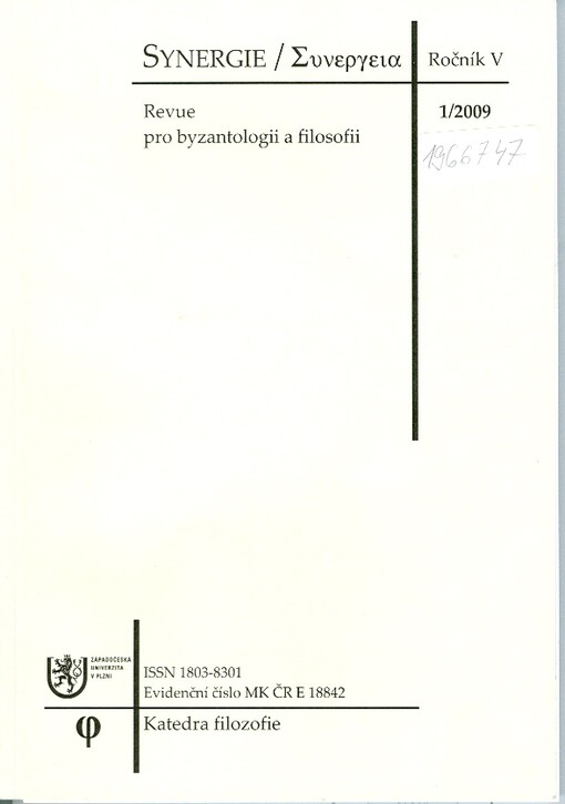 Synergie : revue pro byzantologii a filosofii