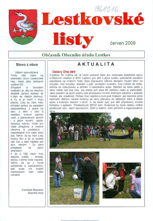 Lestkovské listy : občasník Obecního úřadu Lestkov