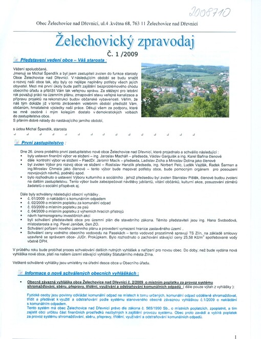 Želechovický zpravodaj : oficiální zpravodaj obce Želechovice nad Dřevnicí