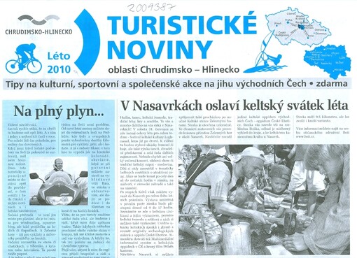 Turistické noviny oblasti Chrudimsko - Hlinecko : tipy na kulturní, sportovní a společenské akce na jihu východních Čech