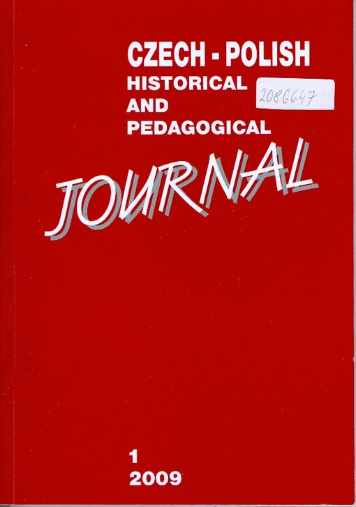 Czech-Polish historical and pedagogical journal : journal of the Faculty of Education of Masaryk University Brno