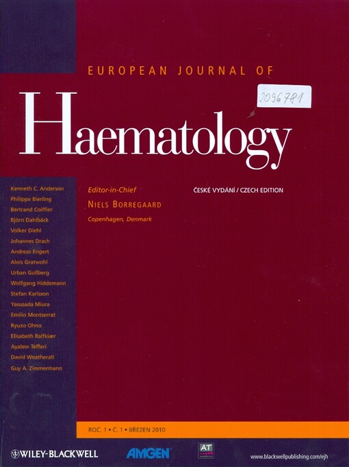 European journal of haematology : české vydání