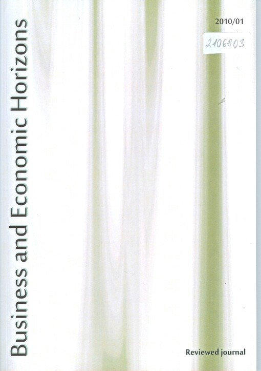 Business and economic horizons : reviewed journal